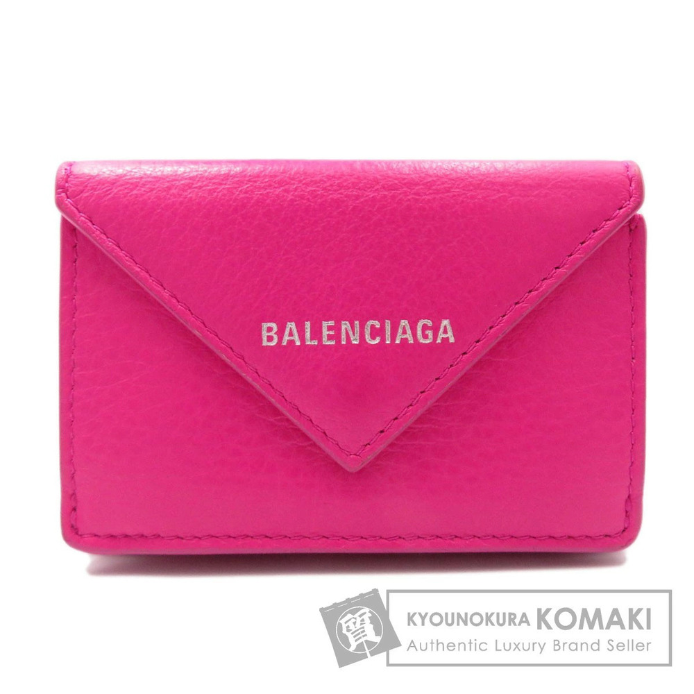 Balenciaga Paper Wallet Bi fold Wallet Leather